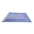 thumbnail image 2 of Ahgly Company Machine Washable Indoor Round Persian Blue Traditional Area Rugs, 8' Round, 2 of 4