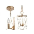 thumbnail image 2 of Modern Dining Room Drum Chandelier 3-Light Brass Gold Medium 13 in. Transitional Candlestick Hanging Pendant Light, 2 of 5
