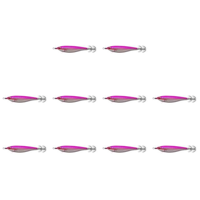 Señuelo de pesca calamar plantillas luminosas gancho Artificial cebos de Jigging púrpura