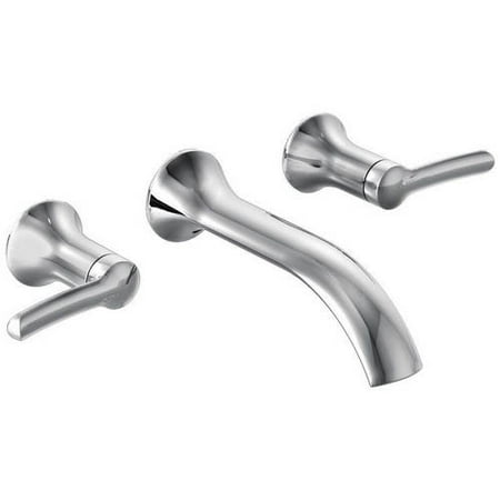 Moen Ts41706 Fina Double Handle Vessel Or Wall Mounted Bathroom Faucet Available In Various Colors