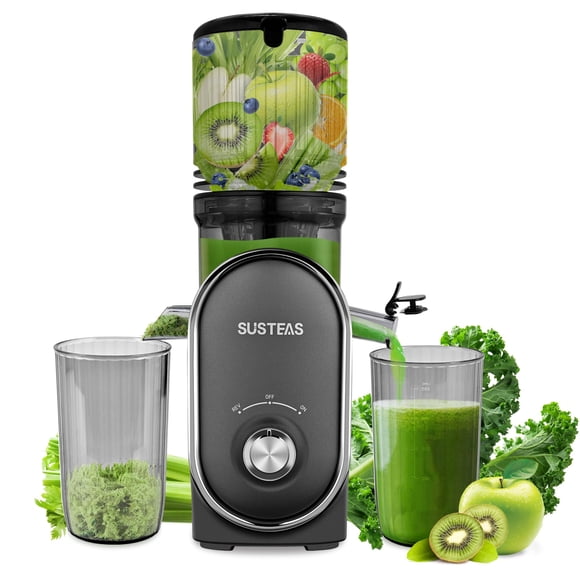 Exprimidor SUSTEAS 300W de prensado en frío y masticación lenta con boca de alimentación de 5,3"