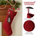 thumbnail image 3 of Ayieyill Christmas Stockings 6 Pack with Names Tags, Personalized Knitted Xmas Stockings 18 inches, Fireplace Stockings for Family Christmas Decoration, 3 of 6