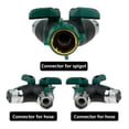 thumbnail image 6 of Hose Splitter 2 Way,Heavy Duty Garden Hose Splitters,Water Spigot Splitter,Y Connector Garden Hose Adapter,Hose Bib Splitter with Shut off Valve for Garden,Farm Watering, 6 of 13