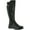 Black/Smooth, variant on WHITE MOUNTAIN Womens Black Wide Calf Goring Meditate Round Toe Block Heel Zip-Up Riding Boot 6 M WC