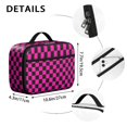 thumbnail image 6 of Pink and Black Checkered Pattern Insulated Lunch Bag Teens,Bento School Lunch Bag for Teens for Work,Picnic or Travel 10.6x7.7x4.3 Inches,12 Can Capacity, 6 of 6
