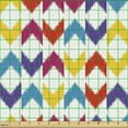 thumbnail image 2 of Chevron Fabric by the Yard, Colorful Direction Pointers Patterns with Ikat Design Retro Style Motifs, Upholstery Fabric for Dining Chairs Home Decor Accents, Sea Blue Multicolor by Ambesonne, 2 of 5