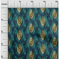 thumbnail image 2 of oneOone Viscose Jersey Medium Blue Fabric Ikat Sewing Craft Projects Fabric Prints By Yard 60 Inch Wide, 2 of 4