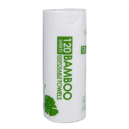 Bamboo Disposable Paper Towels, 30 Pack | 120 Sheets Per Roll - Sustainable, Absorbent and Chemical Free
