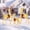 Gold, variant on FOOWIN 3-Piece Large Christmas Deer Family, Lighted Outdoor Christmas Decoration, Champagne Gold