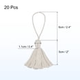 thumbnail image 2 of Uxcell 20 pack Bookmark Tassels 4.3 inch Hanging Loop Small Tassels Soft Mini Tassels, Milky White, 2 of 7