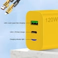 thumbnail image 7 of 120W Dual USB & Dual Type-C Fast Charger, 4-in-1 Rapid Wall Adapter with Charging Cable for iPhone, Samsung and Laptops, Home & Travel, 7 of 7