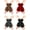 Black, Khaki, Dark Gray,Red, variant on 4 Pair Fingerless Thumb Hole Gloves Winter Knit Arm Warmer Mitten for Women