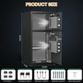 thumbnail image 4 of Riflewell Fingerprint Safe - 6.0 Cu ft Large Safe Box Fireproof Waterproof,Money Safe with Mute-Function & Dual Alarm System,Home Safe with Deposit Slot & LED Light,for Home,Business,Valuables, 4 of 7