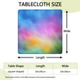 thumbnail image 2 of Rainbow Tie Dye Cloud Pattern Square Fitted Tablecloth with Elastic Edge,Square Table Cover,Washable Elastic Table Cover for Home Kitchen Party Decor 34"x34", 2 of 6