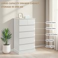 thumbnail image 3 of 40" Tall Drawer Dresser, Modern Storage Chest, Wood Nightstand with 6 Drawers, Vertical Closet Storage Organizer for Bedroom, Living Room, Hallway, 3 of 9