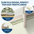 thumbnail image 5 of Hasoo 2′ x 6′ Green Washable Neutral Bordered Runner Rug for Kitchen Modern Stain Resistant Indoor Throw Carpet Home Decor, 5 of 6