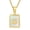 Gold Aquarius, variant on Women's Stainless Steel Square Shell Zodiac Sign Pendant Necklace Constellation Horoscope Charm Jewelry Gold Sagittarius