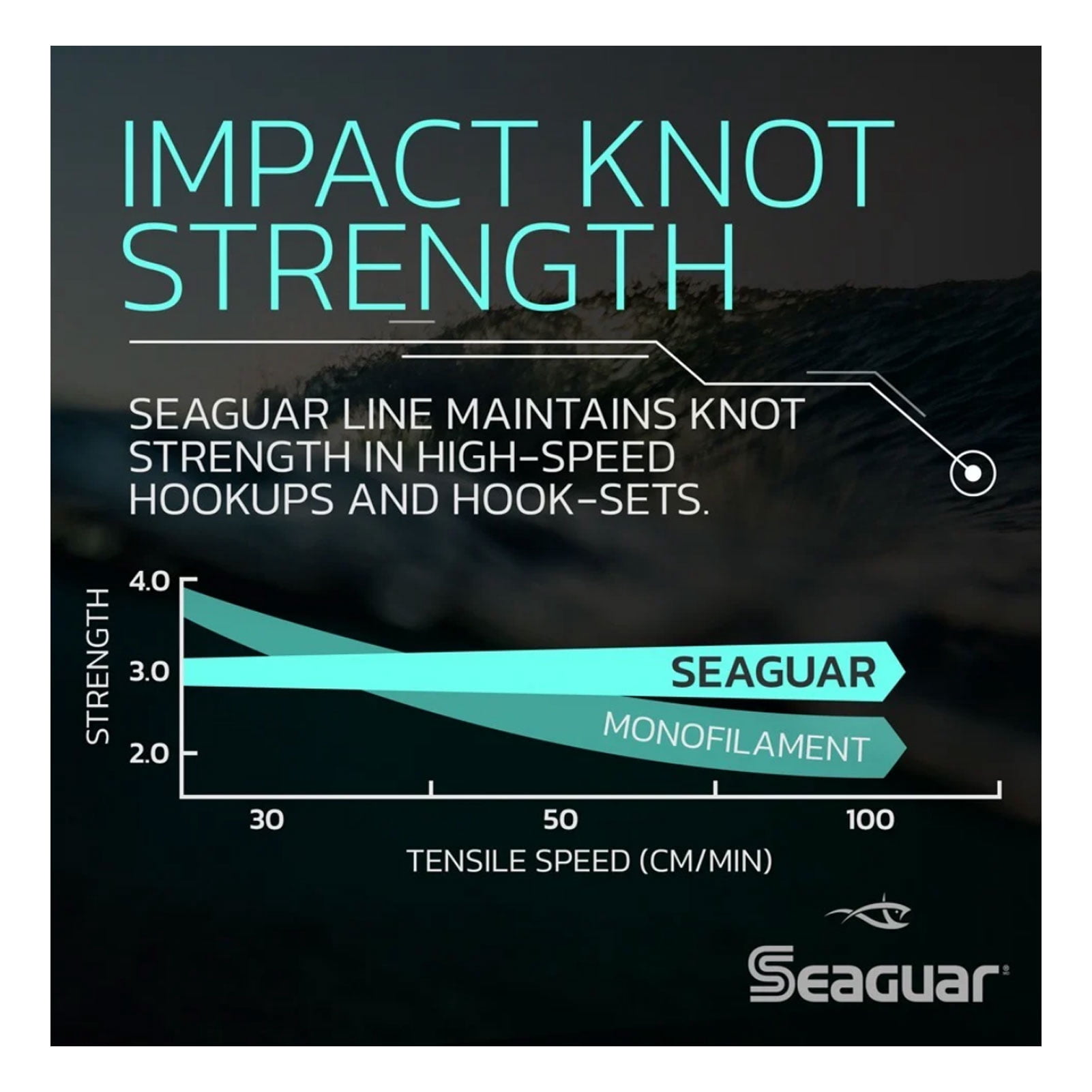 Seaguar Blue Label Big Game 100% Flourocarbon Fishing Line (DSF), 220lbs, 50 meters Break Strength/Length - 220FC30