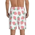 thumbnail image 3 of Kdxio Strawberry Print Mens Sleep Shorts Bottoms Soft Comfy Pajama Wear Pants with Drawstring Pockets, 3 of 7