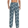 thumbnail image 3 of Daiia A Japanese Great Wave Men's Sleep Pant with Pockets and Drawstring,Pajama Pants-XX-Large, 3 of 9