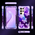 thumbnail image 6 of Casetego for Samsung Galaxy S24 Ultra 5G Case,Heavy Duty Sturdy Shockproof Protection Rugged Hard PC+Soft TPU Bumper Case,Butterfly, 6 of 8