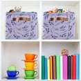 thumbnail image 6 of GZHJMY Lavender Foldable Canvas Storage Bin, Sturdy Fabric Storage Basket with Handles, Storage Cube Box for Organizing Shelf Nursery Toy Closet 2PCS#801, 6 of 7