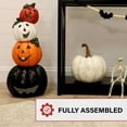 thumbnail image 4 of Haunted Hill Farm 27 in Halloween Stacked Jack-o-Lantern Decoration, HHRS027-PMP0-MLT, 4 of 14