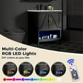 thumbnail image 6 of 30" Bathroom Vanity with Sink, Modern Bathroom Cabinet with LED Light, Bathroom Vanity Set, Double Soft Closing Cabinet Door with Organizer, Black, 6 of 7