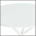 thumbnail image 5 of Dasun Modern Cross Leg 47.24 in Round Two Piece Removable Top Table Dining Table, White, 5 of 8