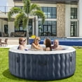 thumbnail image 2 of Costway 4 Personne Gonflable Spa Spa Spa Rond Portable avec 108 Jets de Bulles Bleu, 2 of 10