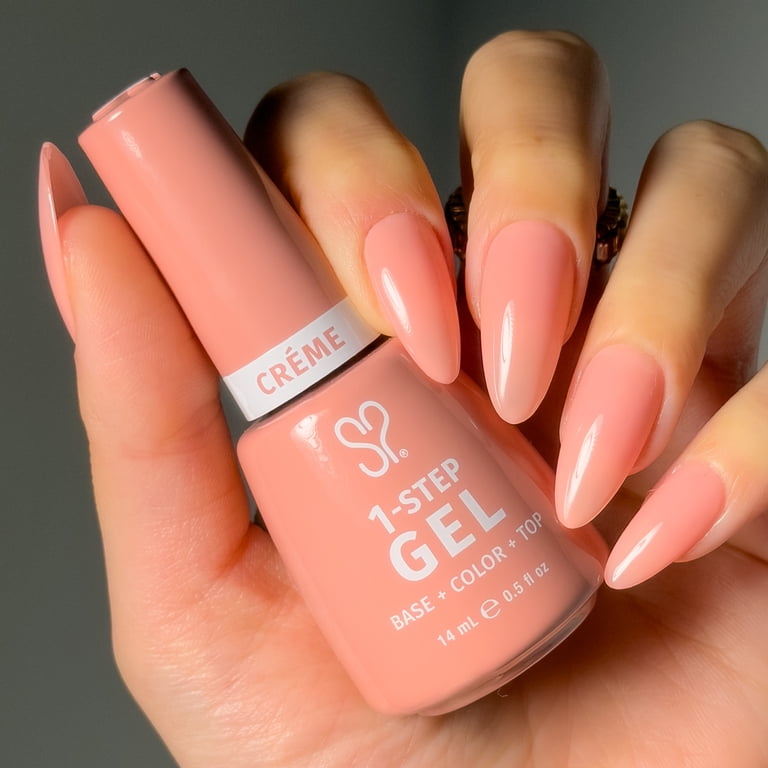 Salon Perfect Crème One Step Gel, Dulce De Amor, Nude Nail Polish