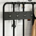 thumbnail image 3 of Amolife 4 in 1 Freestanding Hall Tree with 5 Hooks Coat Rack Shoe Bench, Entrance Bench with Storage Rack, Black, 3 of 6