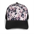 thumbnail image 3 of Naloa Lilies Flowers Adult adjustable Print Baseball Hat, Patchwork curved brim baseball capfor Men and Women, One Size, 3 of 5