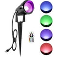 thumbnail image 1 of Christmas Spotlights Outdoor LED Spot Lights for Yard, 10W RGB Color Changing Landscape Lights 120V Waterproof Spotlight with Plug & Remote for House Garden Path Tree Decoration(1Pack), 1 of 7