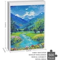 thumbnail image 3 of Jigsaw Puzzle 500 Piece for Adults, Mountains Park Stream Oil Painting Scenes Wooden Puzzles, Adult Puzzle Classic Jigsaw Puzzle,DIY Landscape Home Decor Intellectual Game Wall Art Gift, 3 of 8