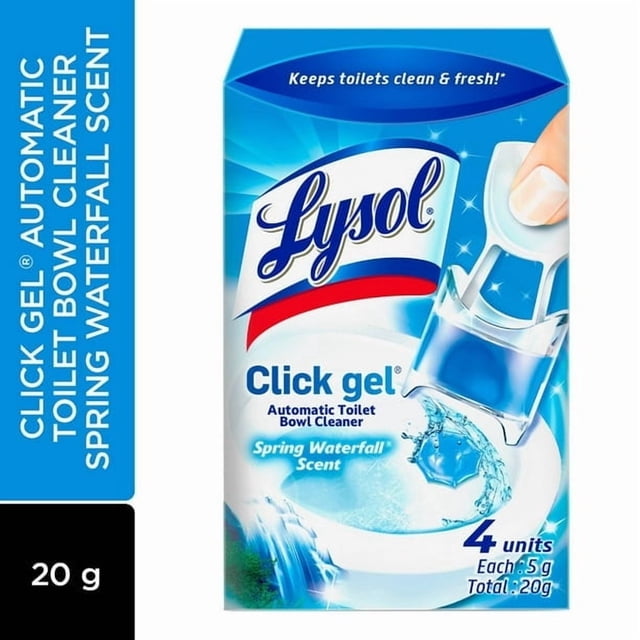 Lysol® Gel Click pour Cuvette de Toilette en Cascade Printanière, 4 Unités