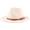 Beige, variant on Fedora Hat For Women Men Church Jazz Hats Flat Brim Felt Hat