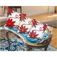 thumbnail image 2 of Decorative Christmas Embroidered Poinsettias Design Throw Pillow, 2 of 2