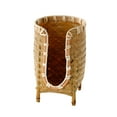 thumbnail image 5 of Fiocias Bathroom Cup Holder Mouthwash Cup Dispenser for Restroom Lavatory Countertop brown, 5 of 9