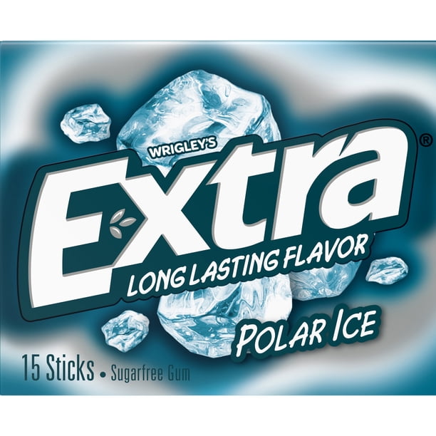 Extra Polar Ice Sugarfree Gum Single Pack 15 Pieces Walmart Com