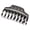 Black, variant on QinGoo Large Metal Hair Claw Clip for Women Non-Slip Thick Long Hair Accessory 1 Count, 3.5 Inch, Black