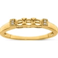 thumbnail image 5 of 14K Yellow Gold Family Jewelry Diamond Semi-Set Ring (Size 7) Made In China xmr35/3, 5 of 5