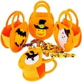 thumbnail image 4 of Reusable Cloth Bags with Handle, Cute Halloween Theme Candy Bags, Halloween Trick or Treat Tote Bags for Party Gifts (Black/1 Pcs) 7.87x7.87x5.11", 4 of 6