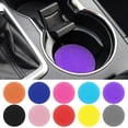 thumbnail image 1 of 2PC Car Cup Holder Mats - Rubber Heat Insulation Mat with Honeycomb Design | Waterproof & Non-Slip | Easy to Clean & Install | Solid Color for Interior Style, 1 of 6