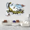 thumbnail image 1 of (A) Adhesivo de pared de dinosaurio 3D, pintura decorativa para sala de estar, dormitorio, habitación de niños, pasillo, entrada, 1 of 5
