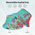 thumbnail image 4 of Kdxio Reflective Bucket Hat - Cartoon Map Of Europe Print Bucket Hat for Men,Women, 4 of 9