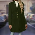 thumbnail image 6 of Wool Coats For Women Casual Stand Collar Long Pea Coat 2025 Winter Fashion Single Breasted Warm Jacket Overcoat Pocket, 6 of 9