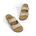 thumbnail image 3 of DREAM PAIRS Womens Slide Sandals Cork Footbed Open Toe Adjustable Flat Sandals Comfort Slip On Slippers for Summer, 3 of 6