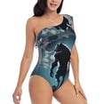 thumbnail image 3 of Honeii Moon Wolf Warrior for women's one-piece swimsuit featuring a chic one-shoulder design experience elegance and style in the water-Large, 3 of 6