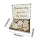 thumbnail image 3 of Caja de Recuerdos de Madera con 10 Fichas En Forma de Corazón | Set de Regalo de Amistad | Un Regalo de Agradecimiento de Cumpleaños | Decoración Artesanal | Decoración de Mesa para Bodas, Aniversari, 3 of 4